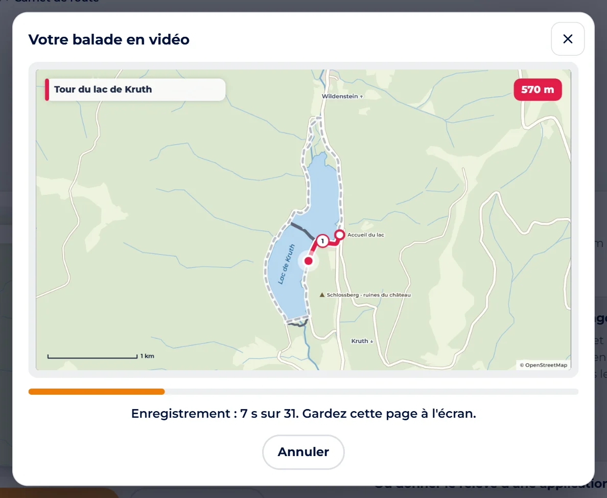 Capture d'écran : Créez la vidéo