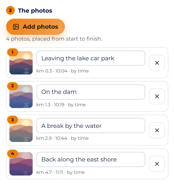 Screenshot : Add your photos
