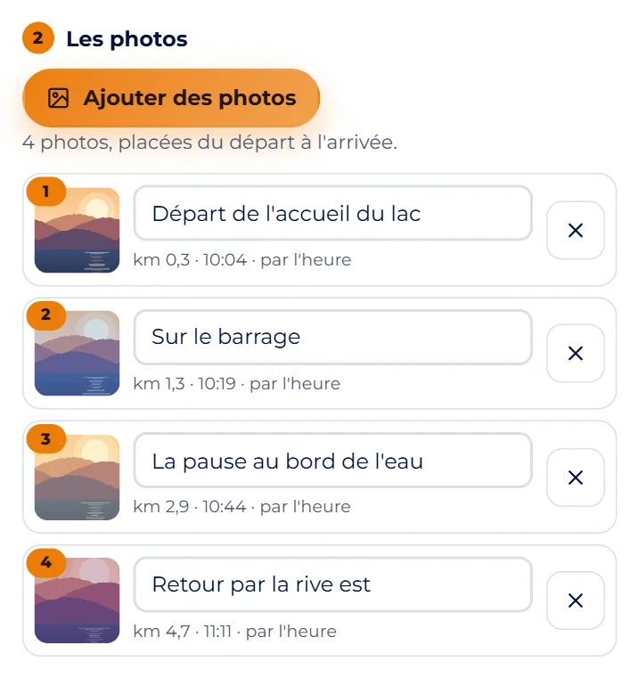 Capture d'écran : Ajoutez vos photos