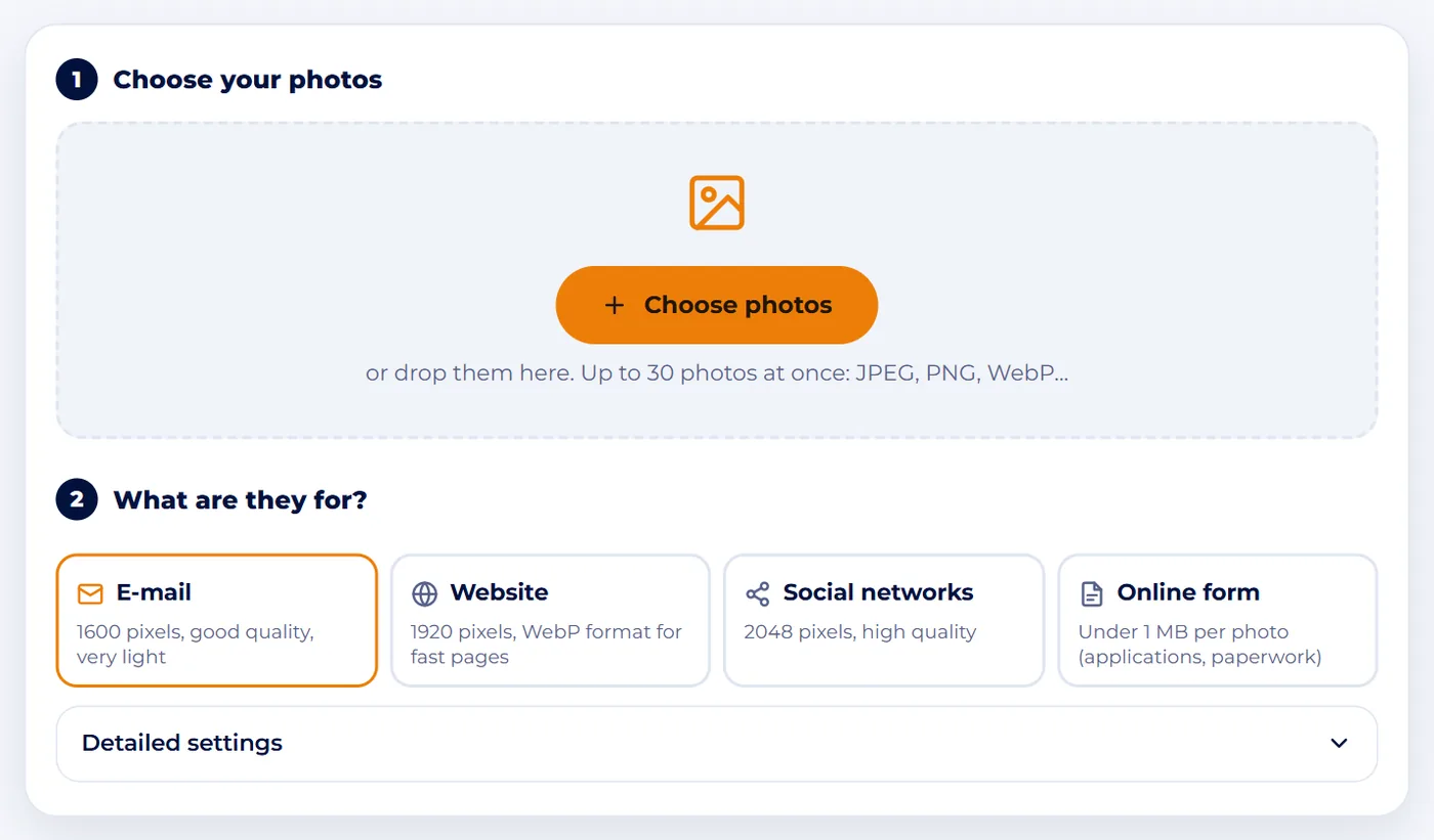 Screenshot : Say what the photos are for