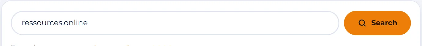 Screenshot : Type the domain name