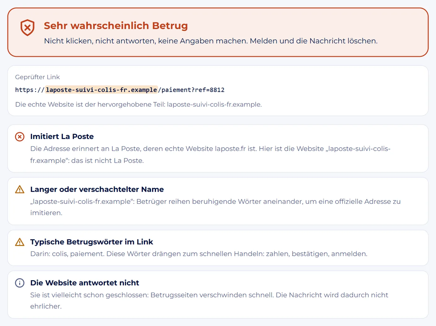 Bildschirmfoto : Das Urteil lesen