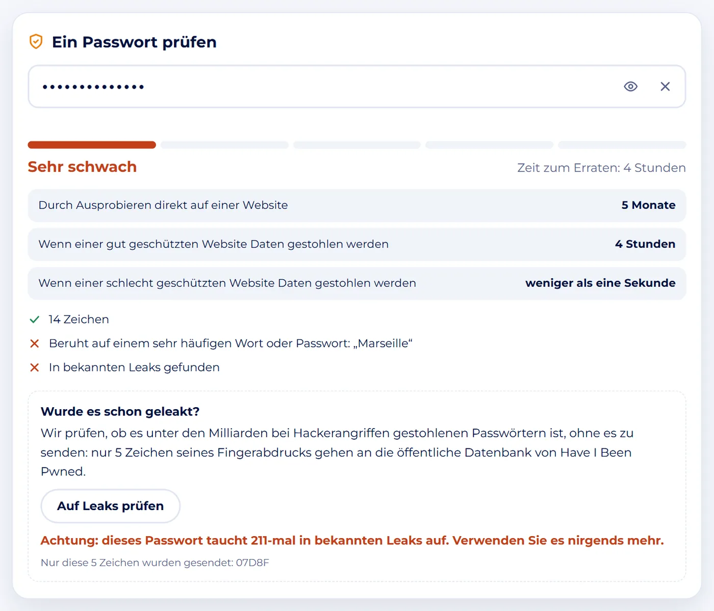 Bildschirmfoto : Prüfen, ob es schon geleakt wurde